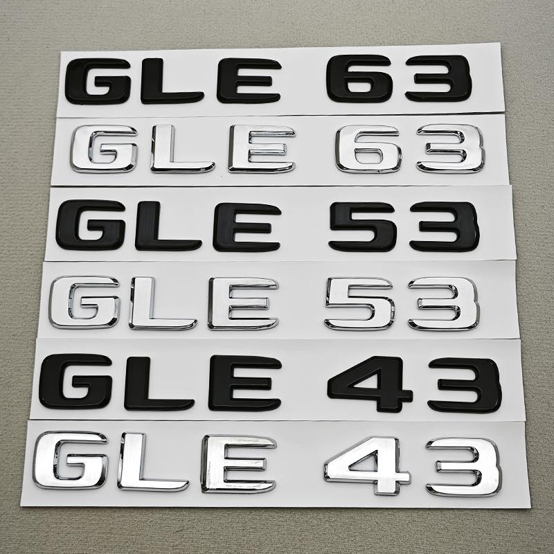 Car Trunk Letters Logo Emblem Badge Decals Sticker For Mercedes Benz AMG GLE Class GLE43 GLE53 GLE63 W166 V167 Auto Accessories