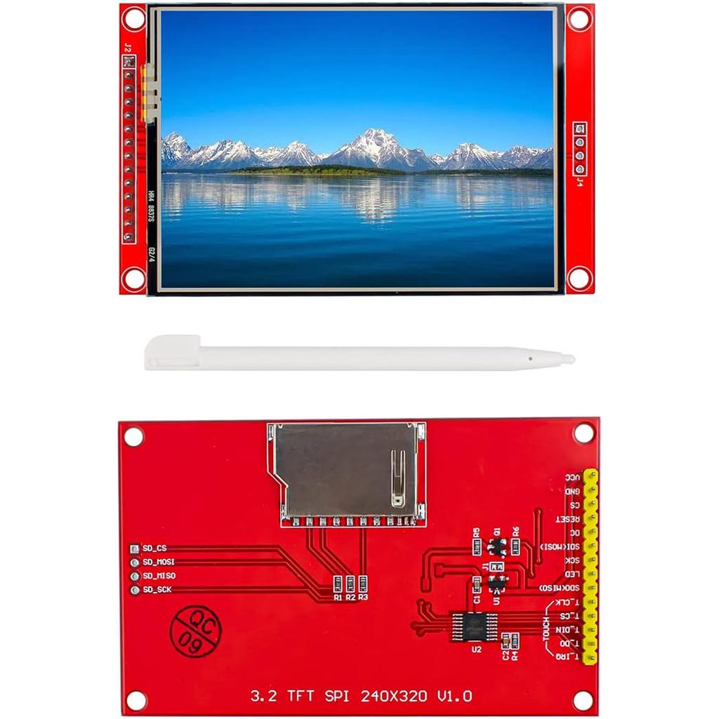 3.2 Inches TFT LCD Touch Screen Shield Display Module 320x240 SPI Serial ILI9341 with Touch Pen Compatible with Arduino R3/Mega2