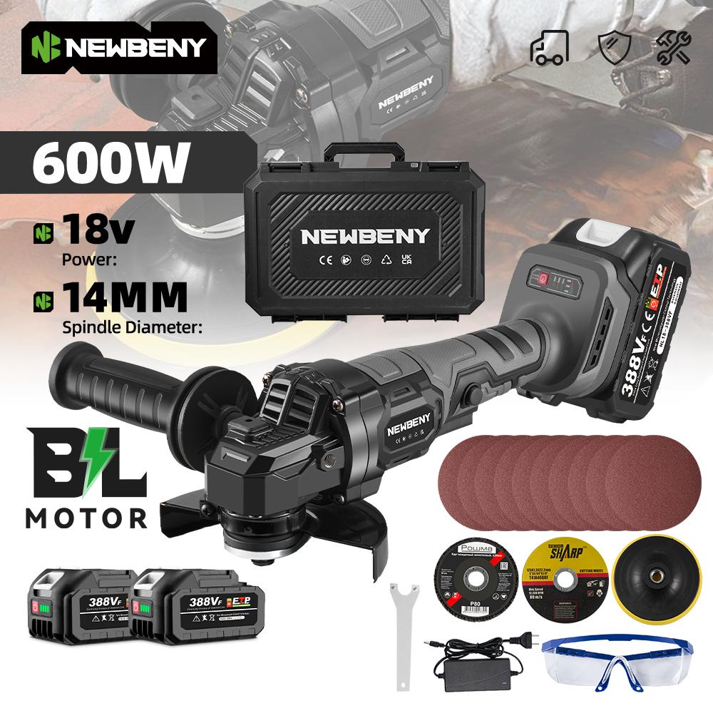 125mm Brushless Cordless Electric Angle Grinder 3 Gears High Power Grinding Polisher Cutter Tool For Makita 18V Battery