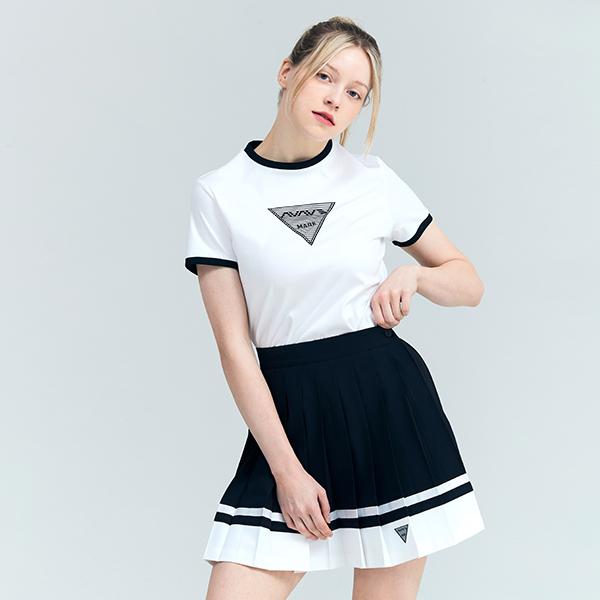 AVAVE Women'S Two-Tone Pleated Skirt Black