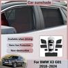 Car Mesh Sunshade For BMW X3 G01 Accessories 2018-2024 2019 2020 2021 2022 2023 Windshield Sun Visor Sunscreen Privacy Curtains