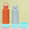Flask Silicone Boot Rhombus Texture Water Bottle Bottom Sleeve Non-slip Anti-scratch Vacuum Cup Bottom Bumper Protective Cover Cup Accessories