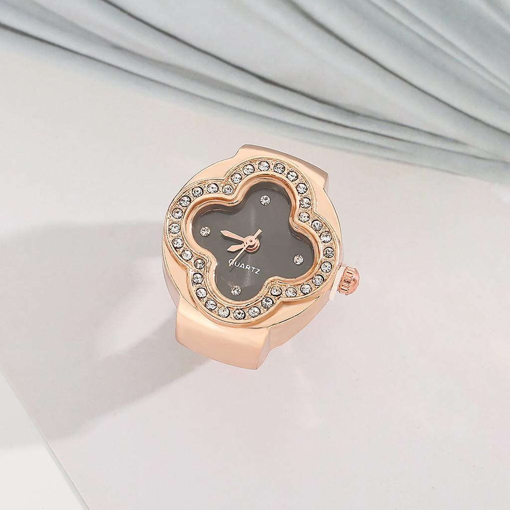 Montre Bague Mode Carré Forme Bague Montre Personnalité Créative Style Rétro Montre Électronique Bague