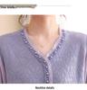 Mom's Spring Three-Quarter Sleeve Knit Top for Middle-Aged and Elderly Women