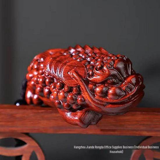 Red Sandalwood Qilin Pixiu Handheld Pendant Ornament