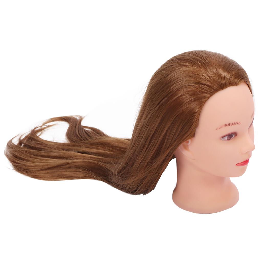 Hair Mannequin Head Hairdressing Styling Training Braiding Practice Doll Head with Clamp Holder Tools