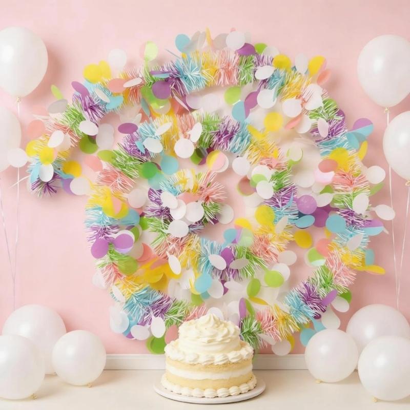 Bright Plastic Birthday Banners 2M Long Colorful Party Decorations For Parties Weddings And Special Event
