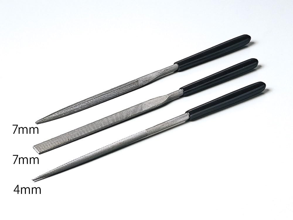 Tamiya Craft Tool Series No. 46 Basic File Set, Medium Double Cut, for Plastic Models, 74045