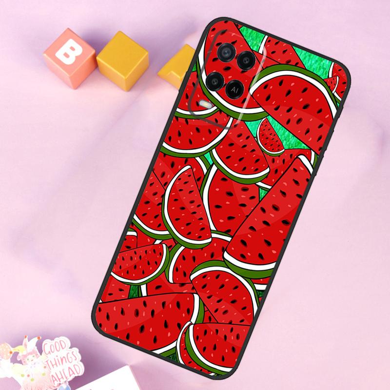 Cute Summer Fruit Watermelon Case For Oppo A98 A78 A18 A38 A58 A74 A94 A54 A15 A17 A57 A6 A5 Pro A16 A76 A96 A40 A60 A80