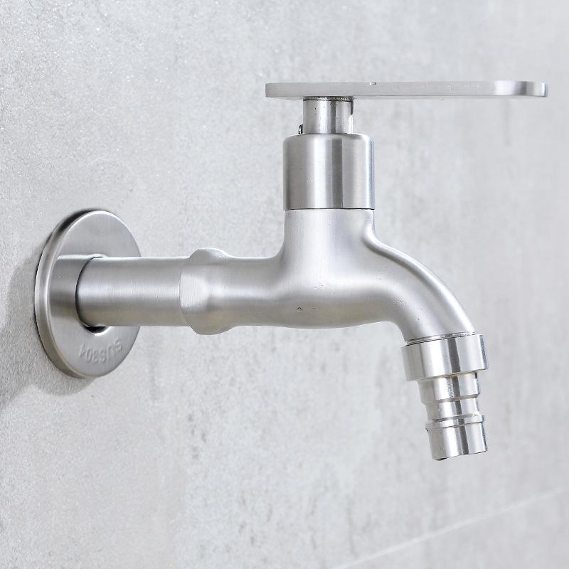 Single Cold Water Basin Faucets Balcony Mop Pool Faucet Copper Washing Machine Tap Wall Mounted Household Quick Open Faucet