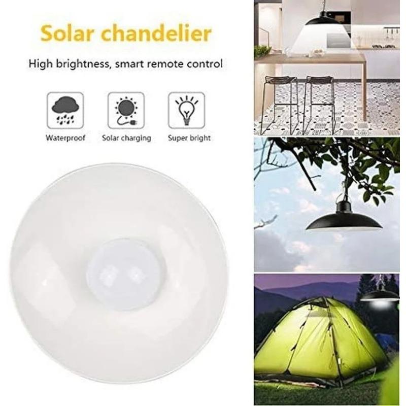 Solar Single Head Pendant Light, LED Retro Bulb Light, Outdoor One To Two Dual Head Remote Control Indoor and Outdoor Lighting Street Light