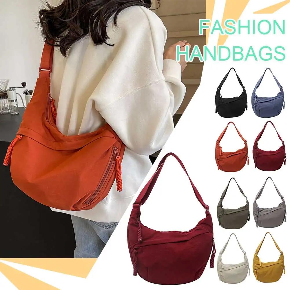 Women Stylish Dumpling Bag Multi-pockets Hobo Sling Bag Large Capacity Fashion Shoulder Bag Adjustable Strap Outdoor Travel Bag