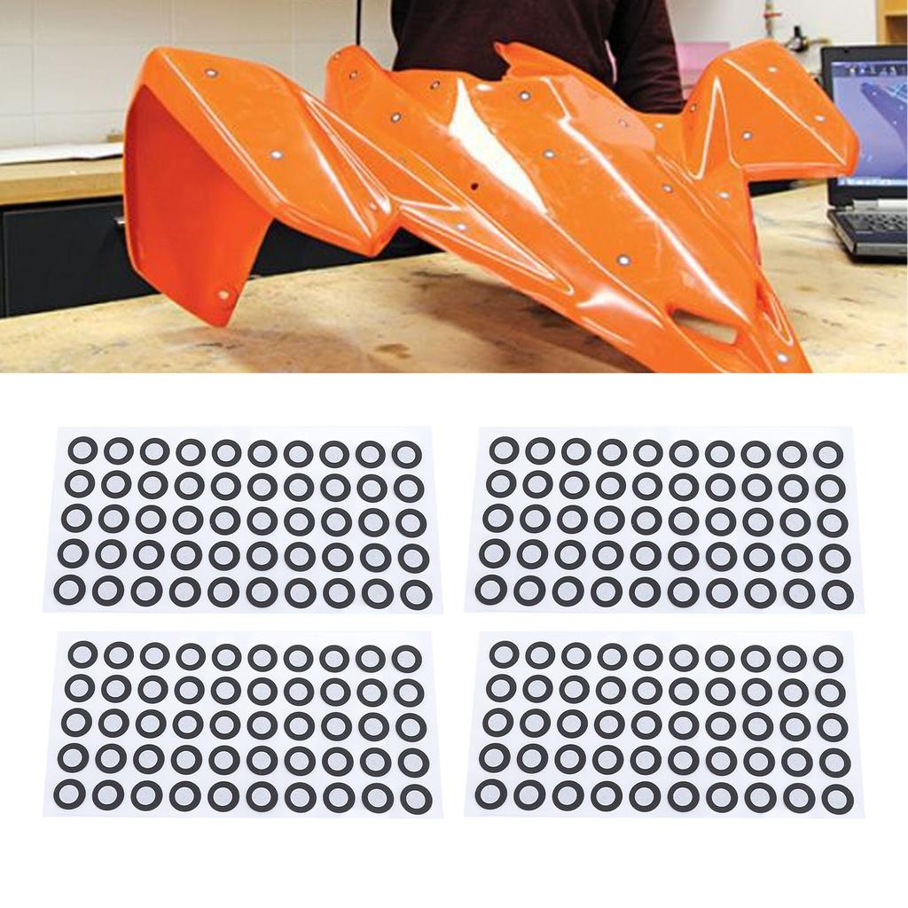 500 Pcs 3D Scanning Marker 6mm ID 10mm OD Reference Point Diffuse Reflection Markers 3D Scan Trackin