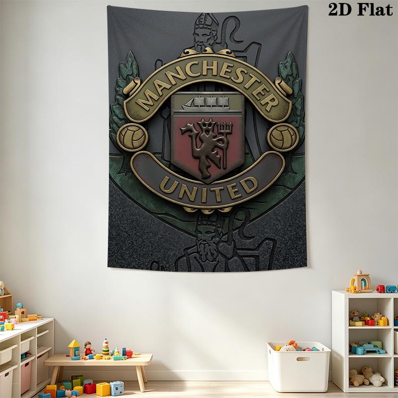 Manchester Football Club Crest Bedding 1 Duvet Cover 2 Pillowcase Without Core Soft And Comfortable Christmas Birthday Gift Bedding Set