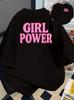 Girl Power Unisexs Strength Graphic Tshirt Unisex And Unisex Casual Crew Neck Short Sleeve Tees Pink Letter Print Summer Daily Top