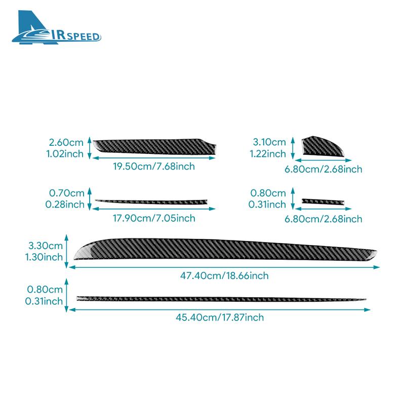 Echter Weicher Karbonfaser-Aufkleber für Chrysler 300 300C 2011 2012 2013 2014 Links- und Rechtslenker Auto Fahrer Beifahrer Beifahrersitz Verkleidungszubehör