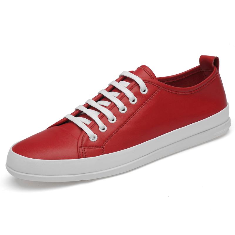 Pánské boty z pravé kůže pro volný čas, jednoduché bílé, s měkkou podrážkou, nízké, pro muže, do práce, na volný čas