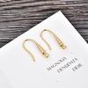 DIY European & American Electroplated Gold U-Shape Ear Hooks for Women - Jewelry Accessories