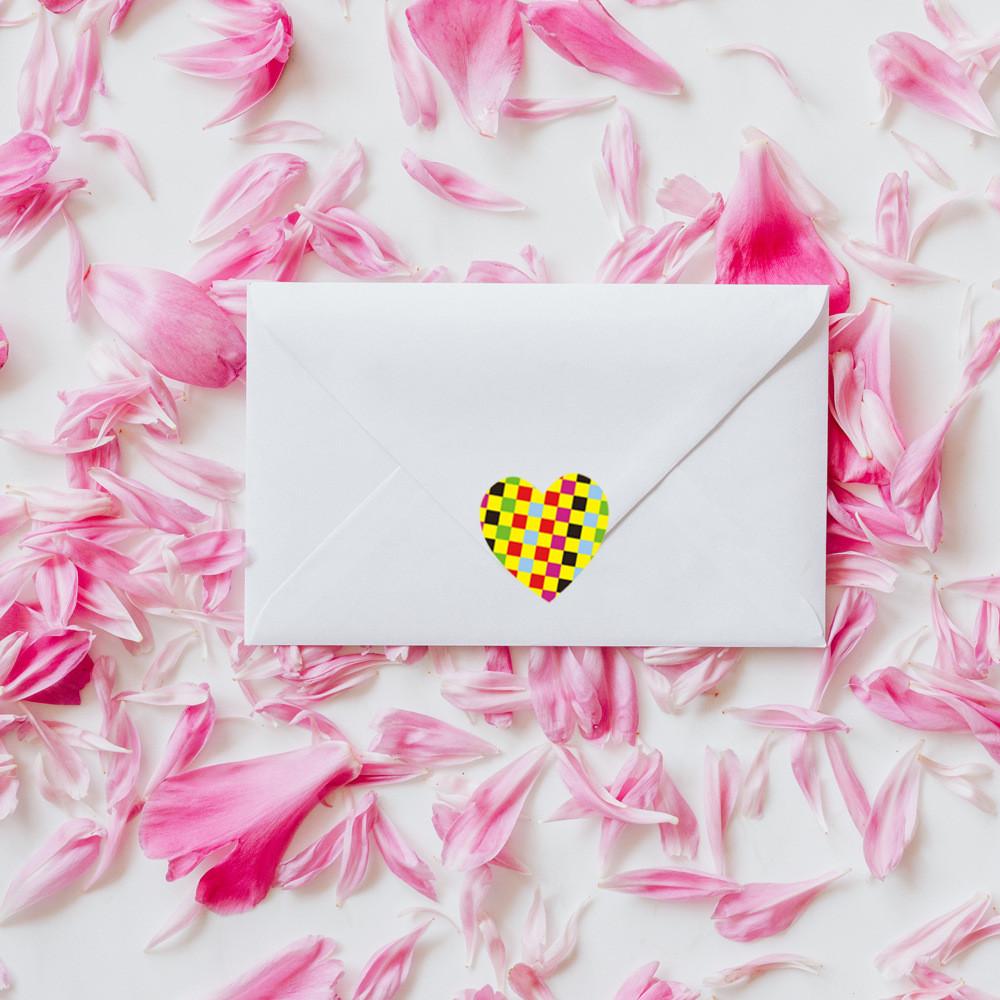 Xh047 Heart Shaped Gift Sealing Stickers For Valentine's Day Party Diy Crafts