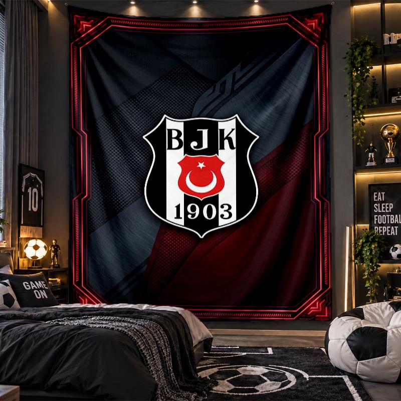 Nástěnná tapiserie s potiskem Beşiktaş FC, látka do obývacího pokoje, ložnice, domácí dekorace