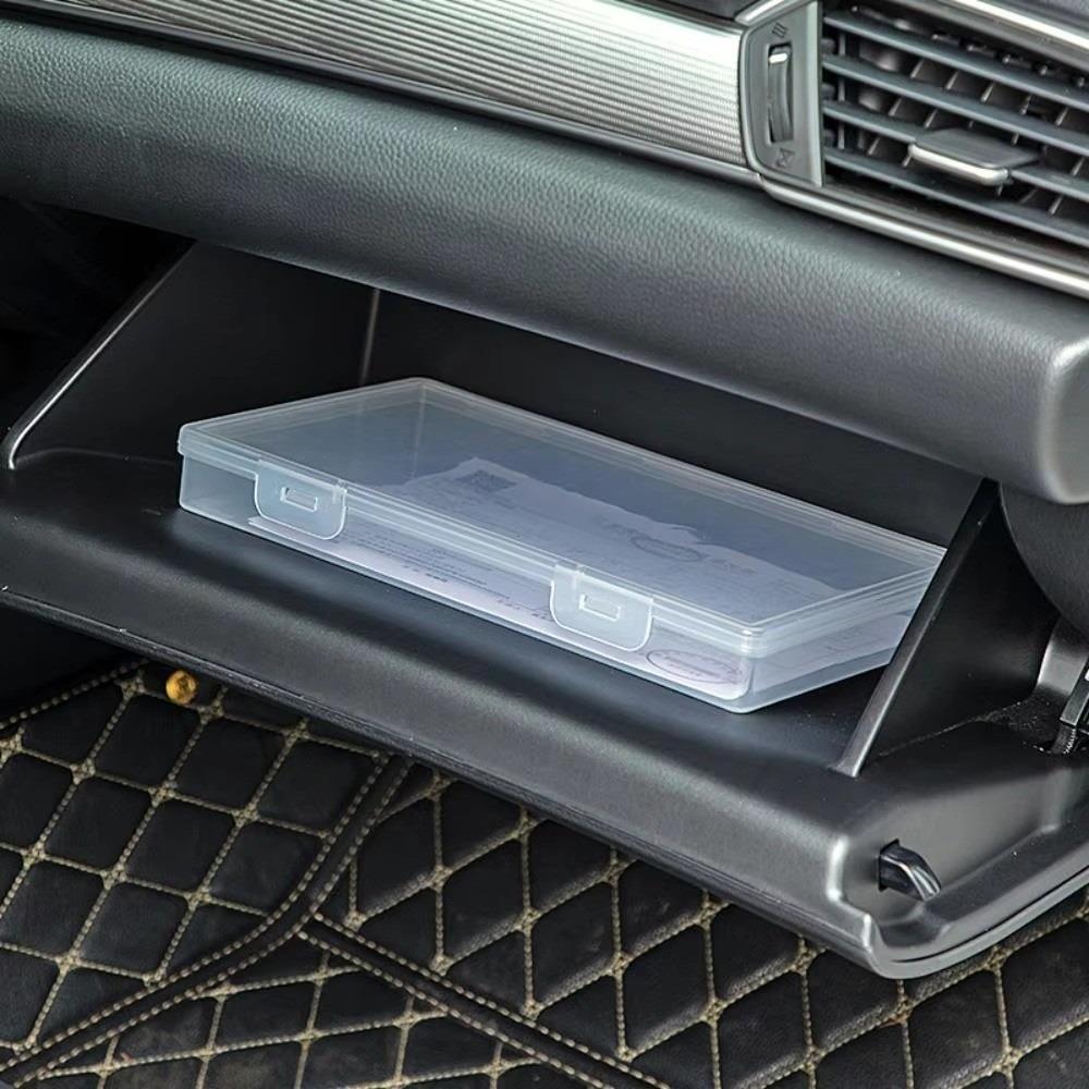 Transparent Desktop Storage Case Multifunctional Dustproof Stationery Organizer Eco-Friendly PP Large Capacity File Box
