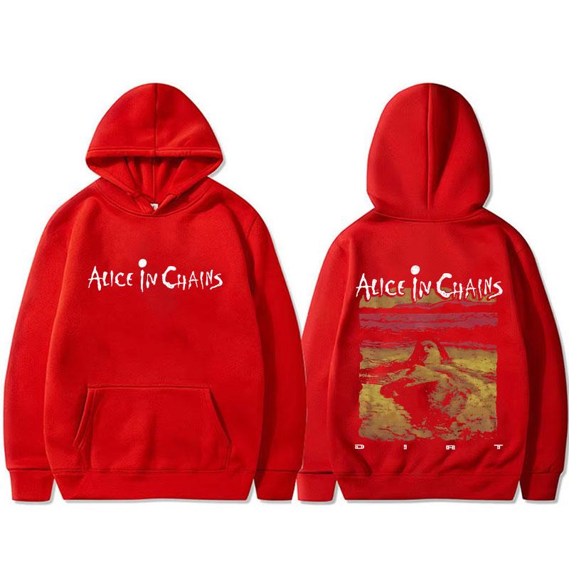 

Rock Band Alice in Chains Худі Dirt Чоловіки Жінки Одяг Готичний Панк Толстовка Чоловіча Вінтажний Повсякденний Худі З Капюшоном Подарунок для Фанатів S червоний