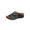 Large Size Color Matching Slippers Women's New Fish Mouth Thick Bottom Fashion Belt Buckle One-word Cool Slippers