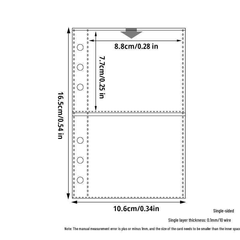 A6 6-Hole Loose-Leaf Transparent Album Pages, 1/3/Single Grid, for Polaroid, Bills, Small Cards.