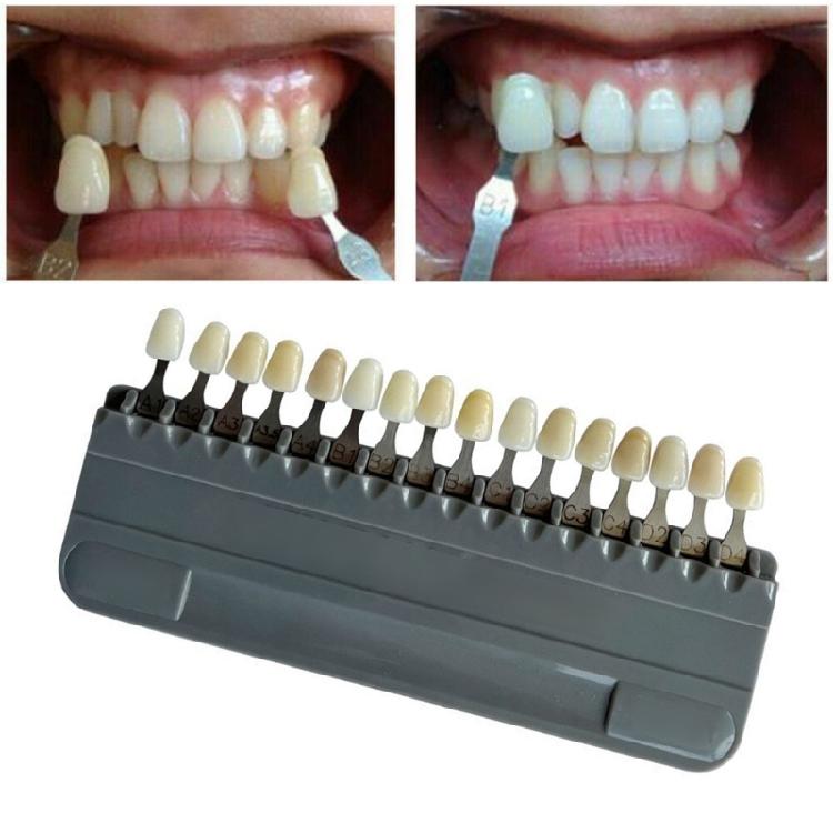 Teeth Shade Guide Classical Dentistry Equipment Teeth Whiten Porcelain 16/29 Colors Tooth Model Colorimetric Plate