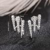 1 Pair, Fashionable, Inlaid Synthetic Zircon, Niche, Versatile, Premium Stud Earrings