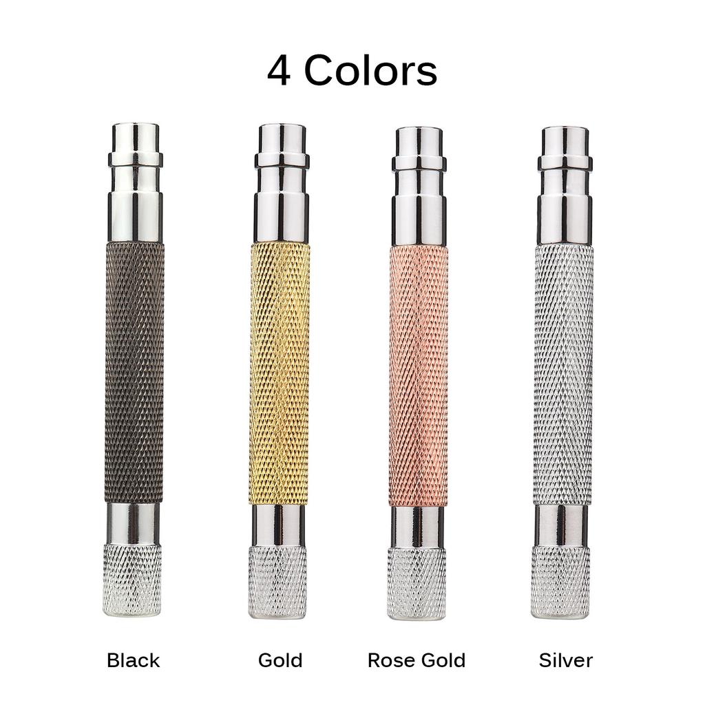 Shaving Handle for Double Edge Shaving Razor Stainless Steel Safety Beard Razor Replacement Razor Handle Grip Manual