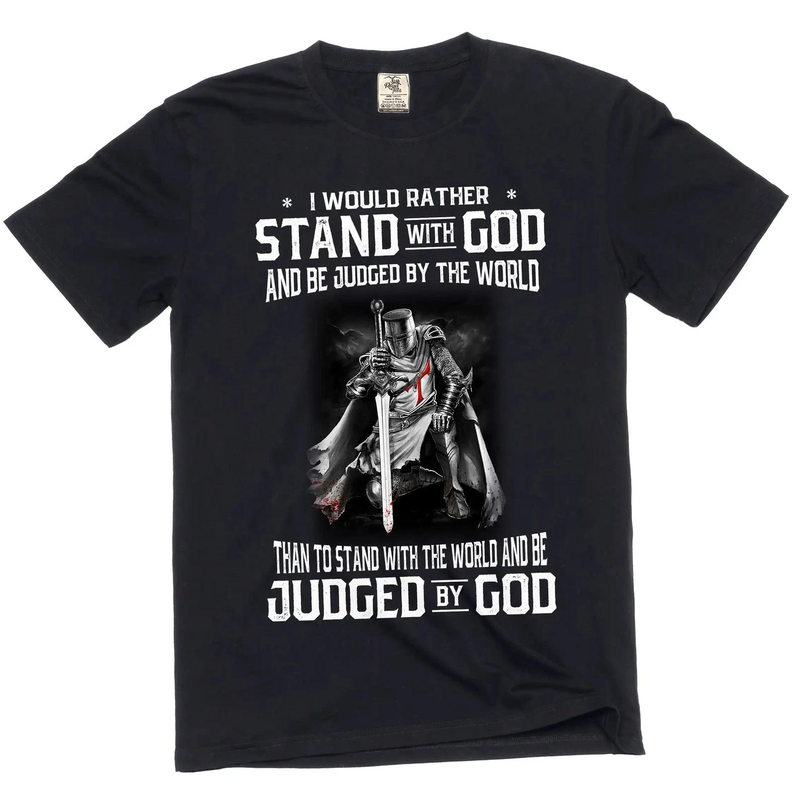 Men s Christian stand with god T-shirt Jesus Christ motivational Tee Shirt 3XL
