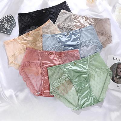 Summer Knickers Thin Sexy Underwear Women's Briefs Lace Mesh Lingerie Triangle Panties