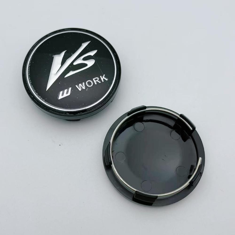 4pcs 58MM (I.D 54MM) VS W Work Logo Emblem Car Wheel Center Caps Car Accessories for Wheels Rim Hub Hubcaps Cnetre Cover Replace