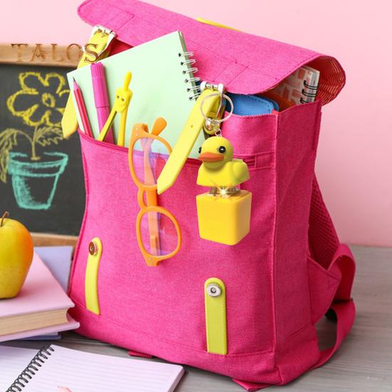 Ducky Caps Schlüsselanhänger Zappeln Spielzeug Quakende Ente Stressabbau ABS Kunststoff Rassel Minderer Schlüsselanhänger