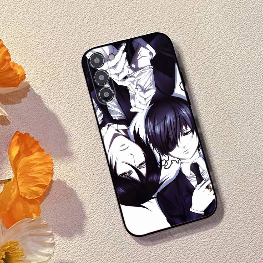 Anime Black B-Butler Handyhülle Schwarzes Silikon Weich Für Samsung Galaxy A73,A72,A71,A70,A53,A52,A51