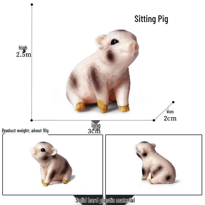 Farm Animal Simulation Toy Set: Chicken, Duck, Goose, Boar, Horse, Cow - Educational Gift for Children, Cognitive Ornament