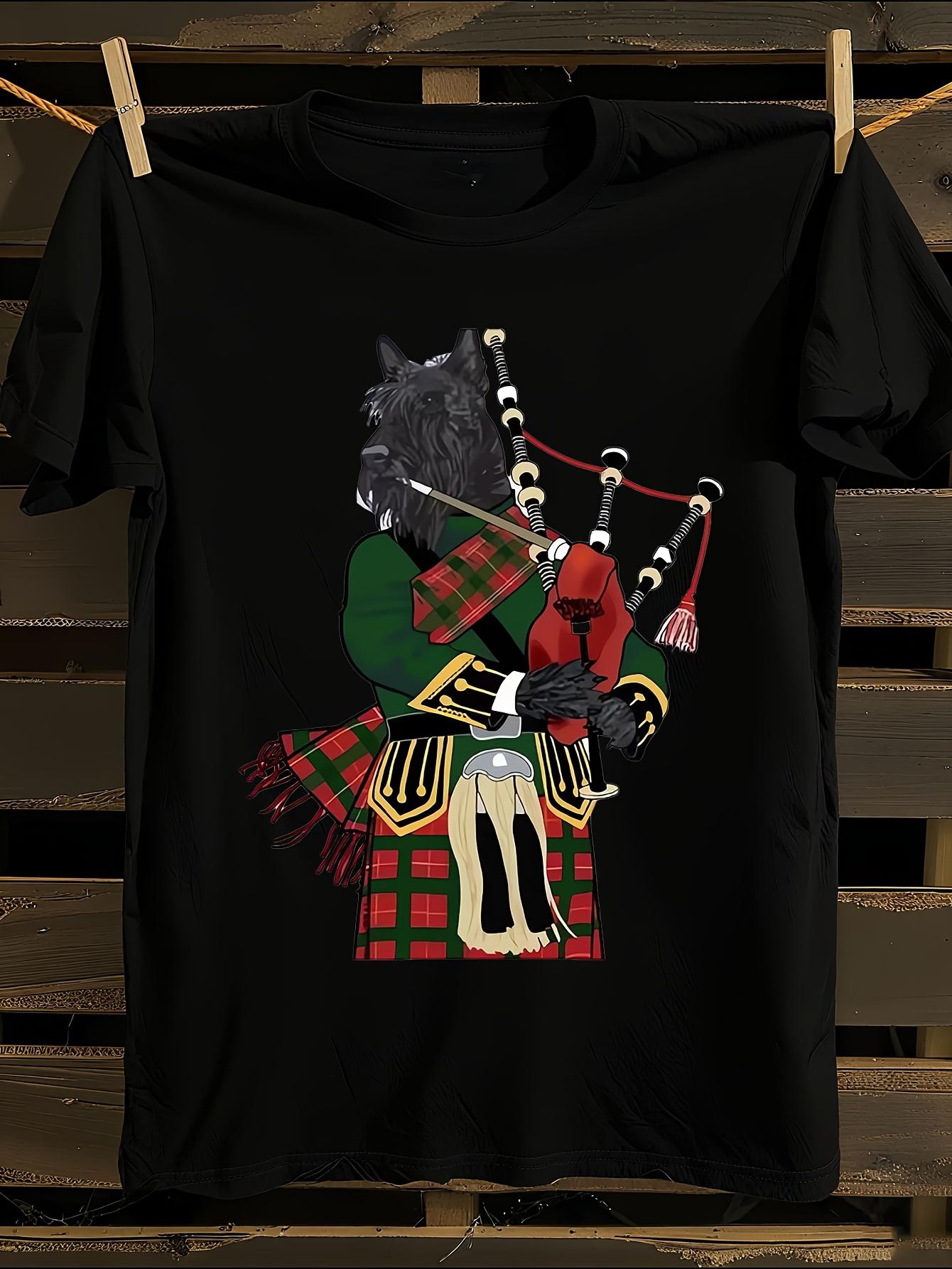 Scottish Terrier Bagpipes T-shirt XXL