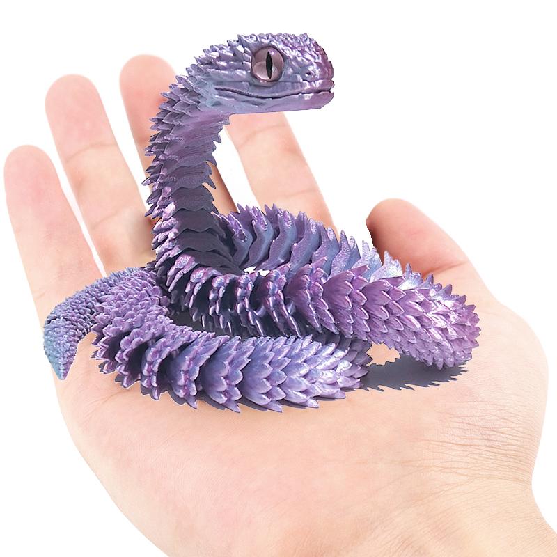 Ornement Serpent Imprimé en 3D Figurine Serpent Artisanat Mobile Jouet de Bureau d'Exécutif Décoration Maison Bureau Cadeau Accessoire Farce Serpent