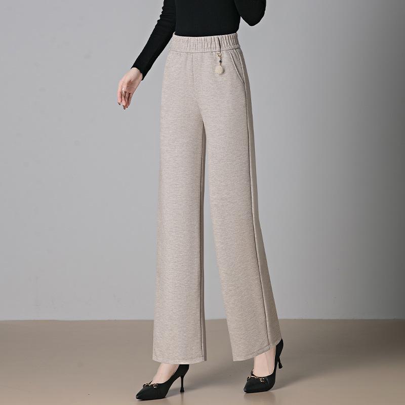 

Mom s Velvet-Lined High-Waisted Winter Pants - Warm, Casual Style for Mid-Age & Elderly Women, Perfect for Spring & Autumn 4XL абрикосовый