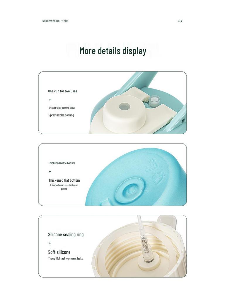 Tragbare Multifunktions-Wasserflasche für Frauen und Kinder - Handlich und leicht für Sport und Fitness