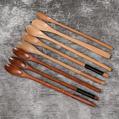 Wooden Stirring Kitchen Accessories Cooking Coffee Spoon Tableware Tea Scoops Honey Spoon