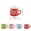 Ceramic Christmas mousse mug Cartoon Santa Bakery dessert mug Coffee breakfast mug