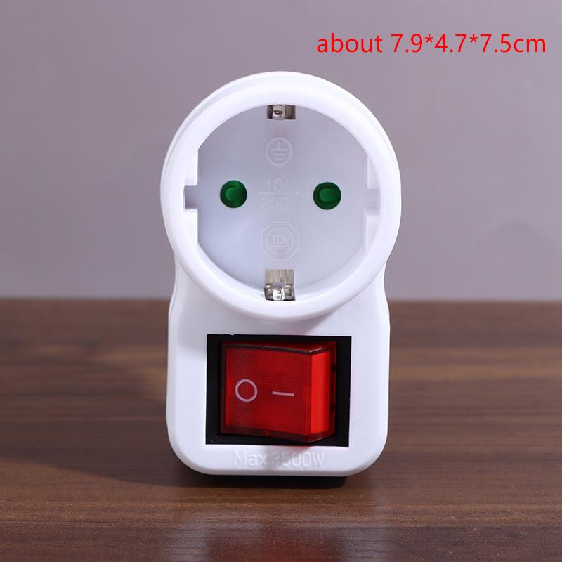 1 To 3 Plug Eu Socket Adapter With Switch 16A Plug Adapter Travel Charging German Standard Power Converter For Portugal Turkey