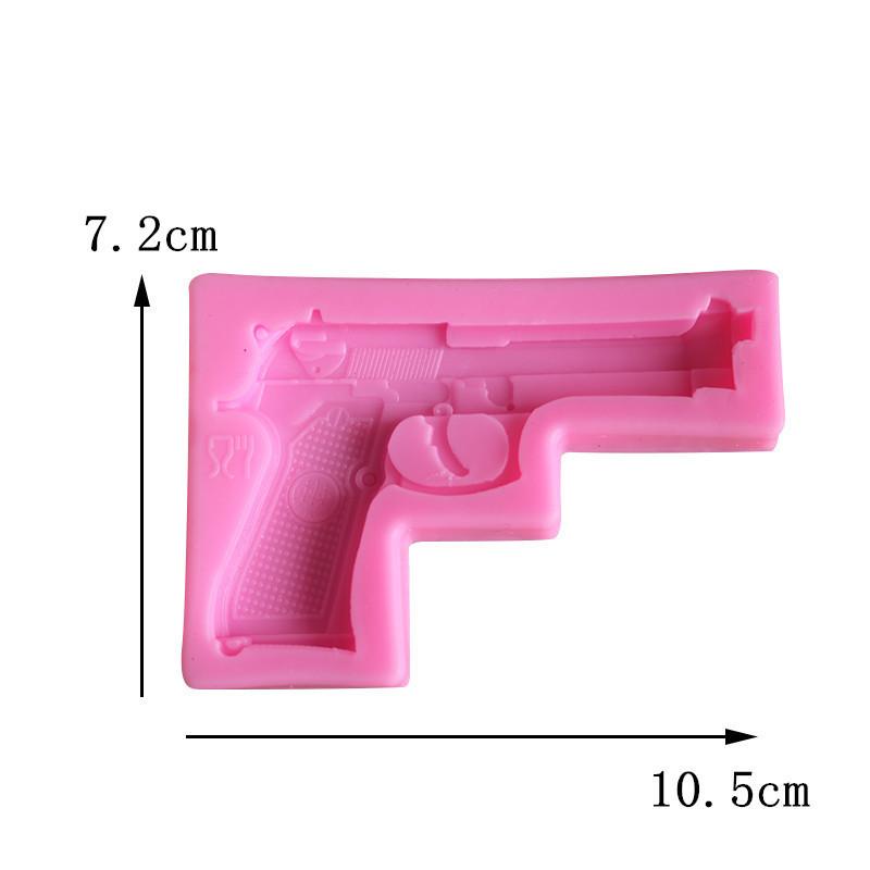 2pc DIY Gun Bullet Shape Fondant Soap 3D Cake Silicone Mold Cupcake Jelly Candy Chocolate Decoration Baking Tool Moulds