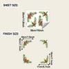 Christmas Pinecone Four-cornered Border Decorative Window Sticker for Home Balcony Glass Window Beautification.