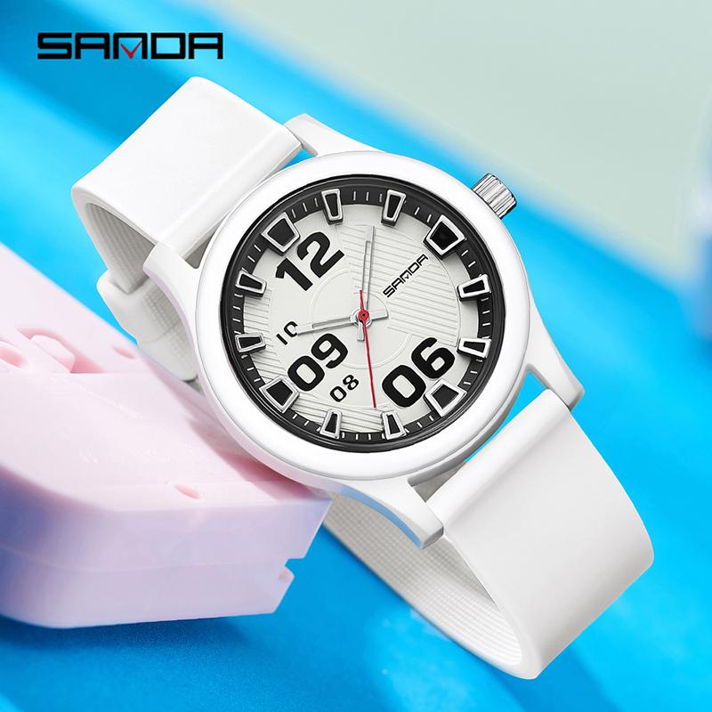SANDA 3252 Adecuado para Deportes y Vida es un Regalo para Amigo Moda y Sencillo Estudiante Reloj de Cuarzo Estilo Popular Impermeable