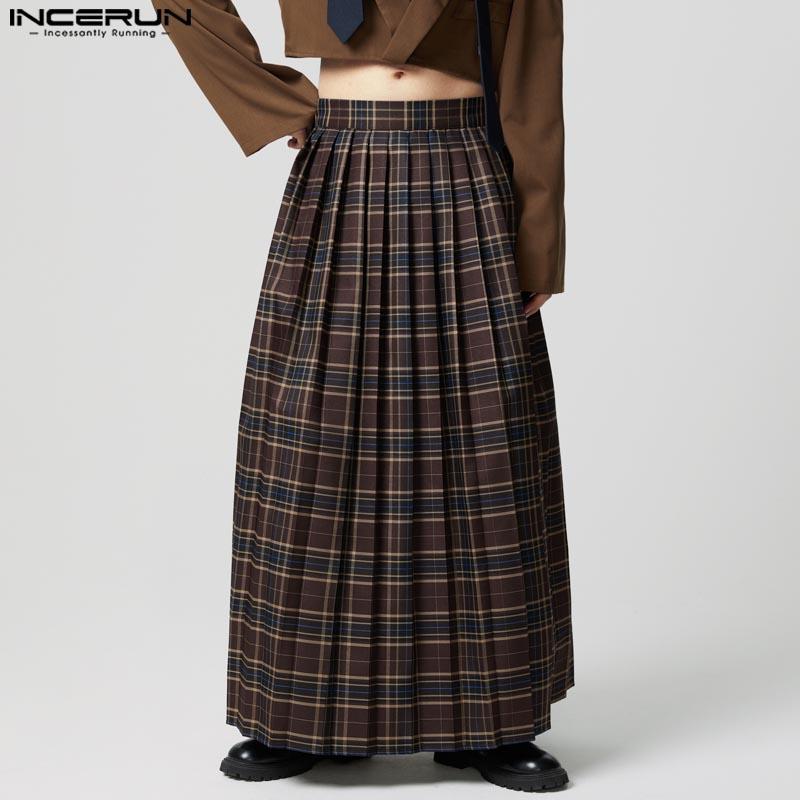 INCERUN Pánské kalhoty s potiskem a bočním zipem v pase