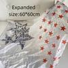 Retro Sweet Leopard Print Headscarf All-match Star Y2k Print Turban Headband Chest Scarf Punk Bandana Beach