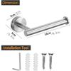 2PCS SUS 304 Stainless Steel Toilet Paper Holder, Brushed Nickel Wall Mount Toilet Roll Holder, Rustproof Single Bar for Bathroom Kitchen Washroom